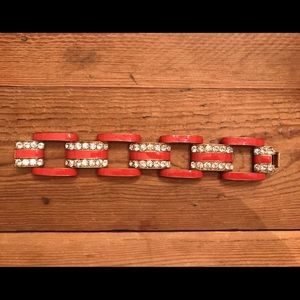 J Crew Enamel and Rhinestone bracelet